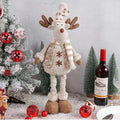 Christmas Snowman Telescopic Doll New Knitted Elk Doll Window Scene Christmas Decoration Merry Christma Gift Happy New Year 202