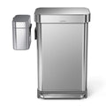 Compost Caddy, Detachable and Countertop Bin, 4 Liter / 1.06 Gallon, Brushed Stainless Steel