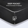 Nanotex Super Soft Cooling King Bed Sheets Set 4 Piece - Easy Care Fitted Flat Sheet & Pillowcase Sets - Wrinkle Free, Fade Resistant, Deep Pocket 16