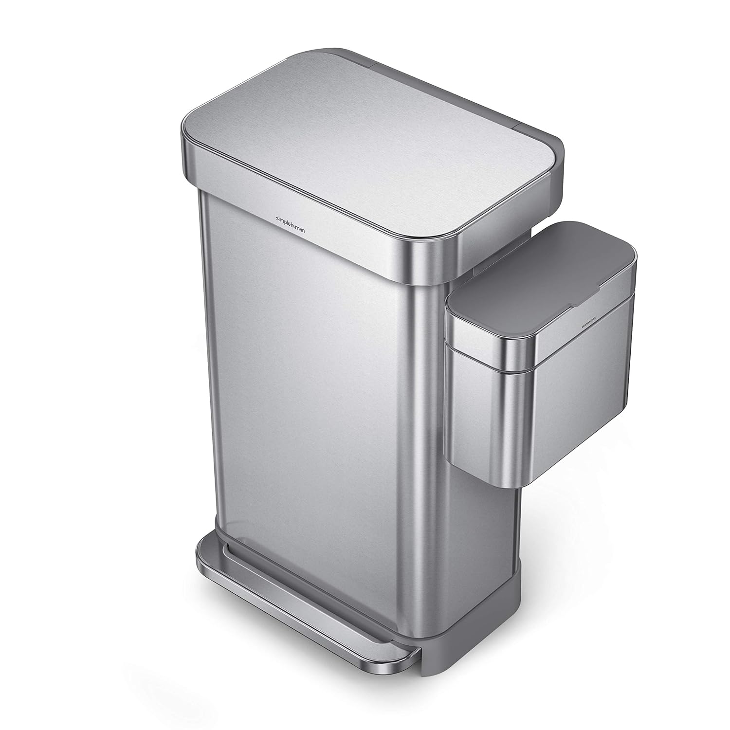 Compost Caddy, Detachable and Countertop Bin, 4 Liter / 1.06 Gallon, Brushed Stainless Steel