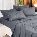 Queen Bed Sheets Set - 4 Piece Bedding - Brushed Microfiber - Shrinkage and Fade Resistant - Easy Care (Queen, Grey)