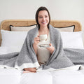 Throw Blanket - Super Soft, Cozy, and Warm Knitted Throw Blanket for Couch, Sofa, Bed, and Room Decor All Seasons Use (Grey, 50