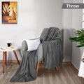 Fleece Blanket Throw Size Grey 300GSM Luxury Blanket for Couch Sofa Bed Anti-Static Fuzzy Soft Blanket Microfiber (60X50 Inches)