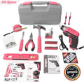 35Pc Pink Tool Kit with 3.6V USB Electric Screwdriver and Drill Set. Complete Women Tool Set