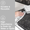 Premium Waffle Dish Cloths: Highly Absorbent, Super Soft - 100% Cotton, 12