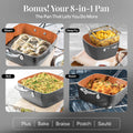 20 Pc Pots and Pans Set, Bakeware Set, Ceramic Cookware Set for Kitchen, Long Lasting Non Stick Pots and Pans Set with Lids Dishwasher / Oven Safe, Non Toxic-Copper