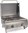 CGG-306 Chef'S Style Portable Propane Tabletop 20,000, Professional Gas Grill, Two 10,000 BTU Burners, Stainless Steel