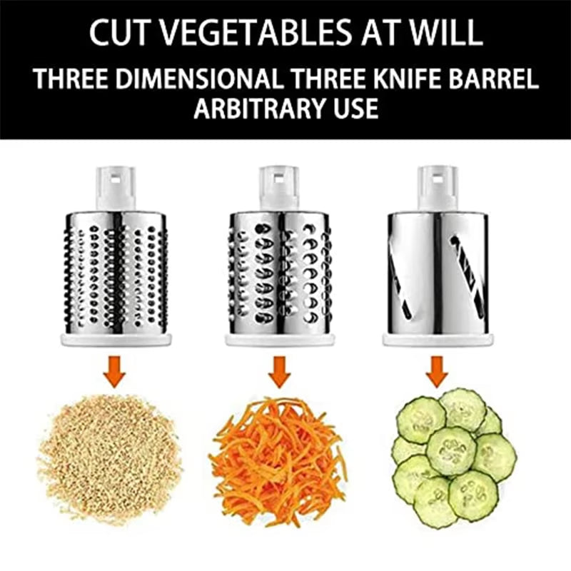 Multifunctional Vegetable Slicer, Cutter, Chopper, Vegetables Graters, Shredders, Fruit, Rotary Handle, Not Hurting Hands