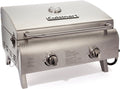 CGG-306 Chef'S Style Portable Propane Tabletop 20,000, Professional Gas Grill, Two 10,000 BTU Burners, Stainless Steel