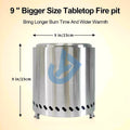 Outdoor Camping Non-Smoking Portable Stainless Steel Burner Heater Mini Fire Wood Stove Campfire Stove Pit Fire Basin Equipment