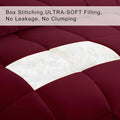 California King 2200 Series Comforter down Alternative Quilted Duvet Insert with Corner Tabs All-Season - Luxury Hotel Comforter - Breathable - Reversible - Machine Washable - Burgundy