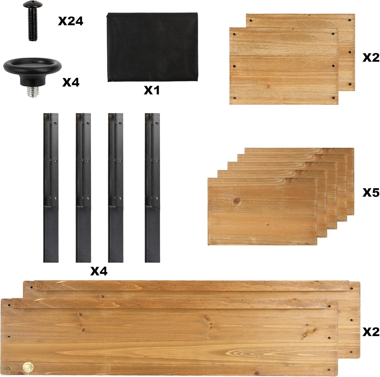 Wood Rectangular Garden Planter Box Raised Bed Outdoor,Planters for Outdoor Plants 37X13X15In Elevated Herbs Vegetables Flowers Great Patio Deck Balcony