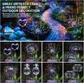 Christmas Garden Decor Solar Outdoor Lights, 120LED Waterproof Colorful Display for Festivals, DIY Fun for Your Festivals, Outdoor Garden, Yard, Flower Pot, Patio, Pathway(2Pack)