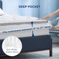 Waterproof Mattress Topper Queen 800GSM Extra Thick Mattress Protector Pillow Top with 8-21