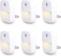 LED Night Light, Warm White Nightlight, Dusk-To-Dawn Sensor, Bedroom, Bathroom, Kitchen, Hallway, Stairs, Energy Efficient, Compact, 6-Pack