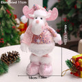 1Pc-New Santa Claus Snowman Elk Pink Sequin Telescopic Doll Merry Christmas Decorations Window Props Matching Supplies Ornaments