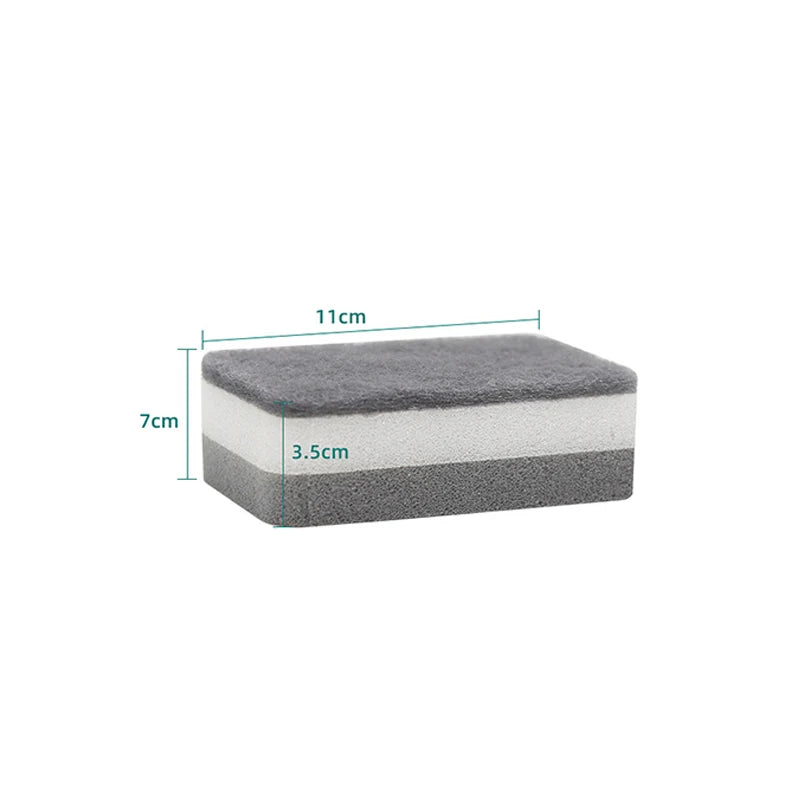 5Pcs Cleaning Sponge Wholesale High Density Upgrade Thickened Grey Dishwashing Sponge Kitchen Supplies Cleaning Tools