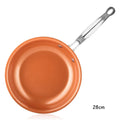 Frying Pan Nonstick 20 24 28Cm Frying Pan with Ceramic Titanium Coating round Copper Egg Pan Kitchen Cookware KC0459