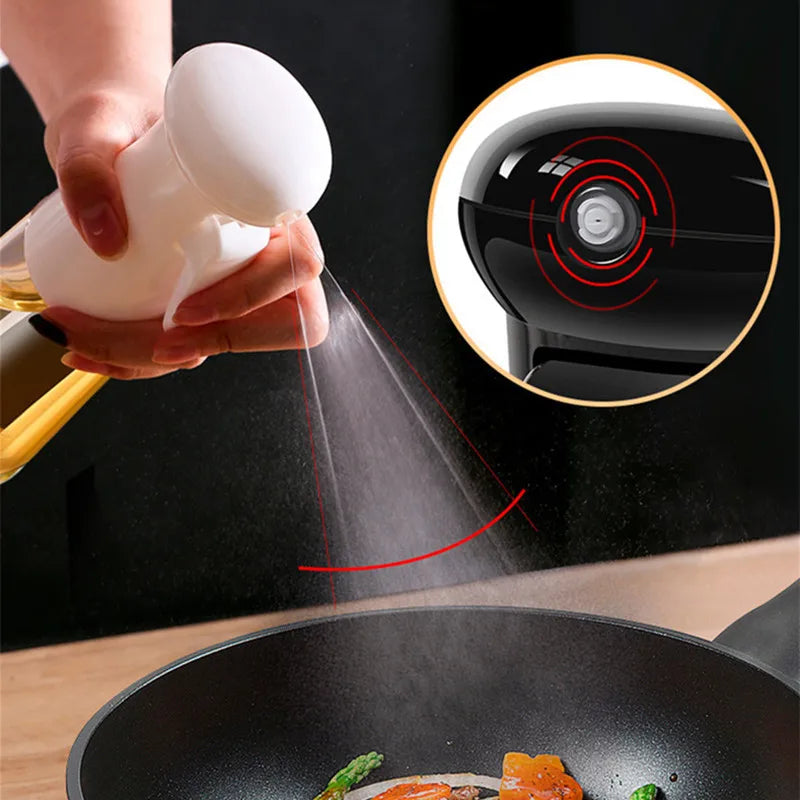 Spray Oil Sprayer for Kitchen Oils Spray Dispenser Bottle for Olive Oil Air Fryer BBQ Salad Baking Grilling Cooking Kitchen Tool