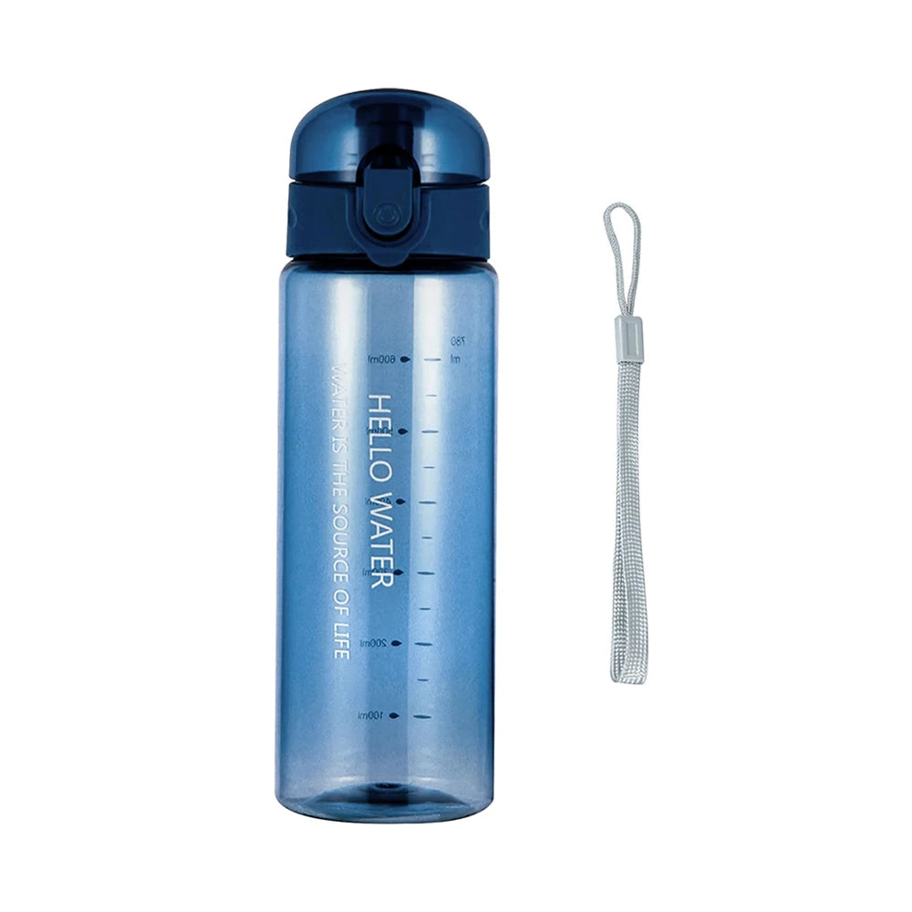780Ml Water Bottle with Bounce Cover Leak Proof Sports Drinkware Strap Reusable Portable Water Bottle for Kid Women Fitness Gift