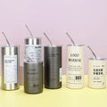 Coffee Cup Thermos 304 Stainless Steel Double -Layer Cooler Straw Cup Portable Reusable Ins Ice American Coffee Mug Water Bottle