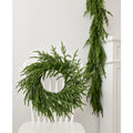 6/9 Ft Christmas Norfolk Pine Dense Garland Artificial Greenery Real Touch Garland for Holiday Mantle Fireplace Table Home Decor