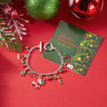 Fashion Christmas Chain Bracelet for Women Sweet Christmas Tree Snowflake Santa Claus Bell Bracelet Xmas Holiday Party Jewelry