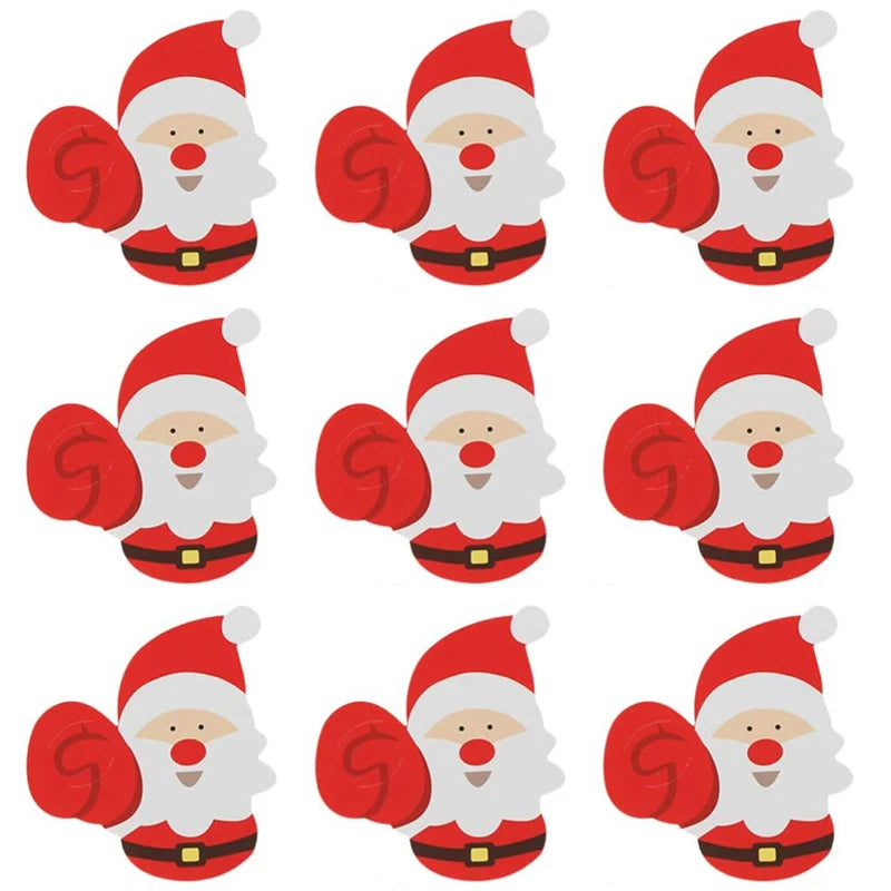 100/25Pcs Santa Claus Paper Lollipop Cards Christmas Candy Packing Cards Holder DIY Gifts Wrapping New Year Party Decor Supplies