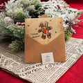 1/6Pcs New Vintage Merry Christmas Greeting Cards with Envelopes and Sticker Holiday Greeting Cards Assortment