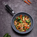 Durable Stone Frying Wok Pan Non-Stick Ceramic Pot Induction Fryer Steak Cooking Gas Stove Skillet Cookware Tool for Kitchen Set