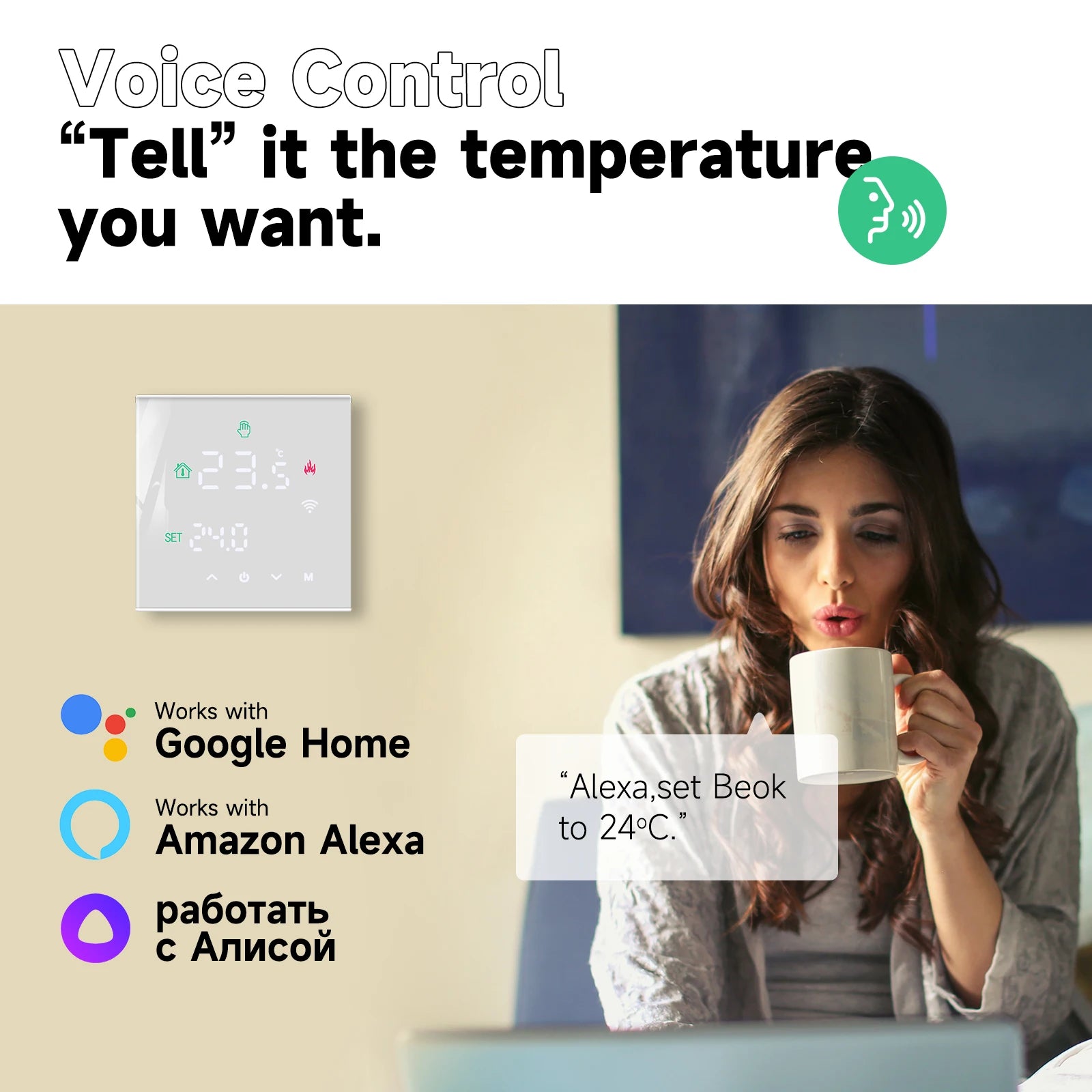 Tuya Thermostat Wifi Gas Boiler Warm Floor Heating Temperature Controller Smart Thermoregulator Work with Alice Google Home