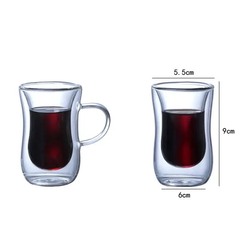 Double Wall High Borosilicate Glass Mug Tea Milk Lemon Juice Coffee Water Cup Heat Resistance Drinkware Lovers Tea Beverage