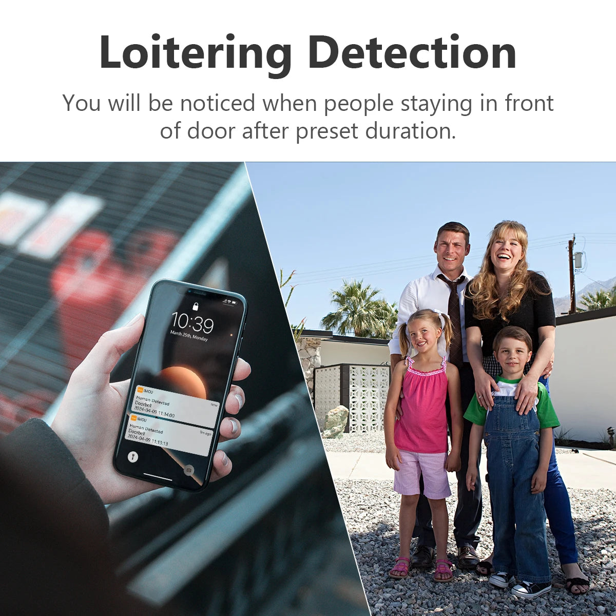Video Doorbell 2S Set 5000Mah Rechargeable Battery 30°Pan Lens Human Detection Two-Way Talk Waterproof 100% Wire-Free Chime