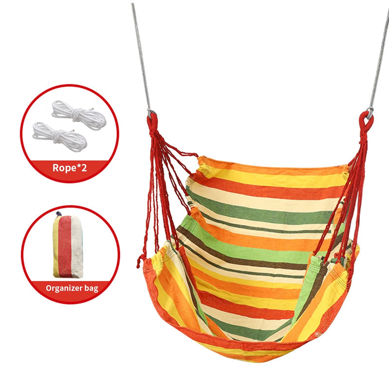 Camping Hammock Portable Outdoor Upgraded Canvas Hanging Bed Single Person Garden Comfortable Hammock with Straps Bag for Patio