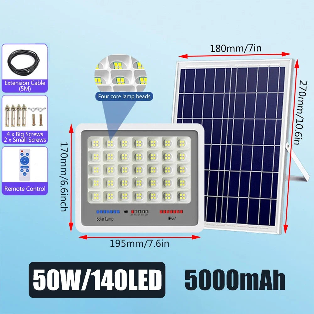 96/140/216/396/600LED High-Power LED Solar Lamp Outdoor Courtyard Induction Street Light Waterproof Floodlight Ultra Brightness