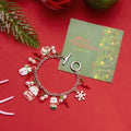 Fashion Christmas Chain Bracelet for Women Sweet Christmas Tree Snowflake Santa Claus Bell Bracelet Xmas Holiday Party Jewelry