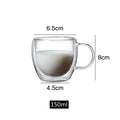 Double Bottom Wall Glass Coffee Cup Whiskey Tea Thermal Heat Resistant Cocktail Vodka Shot Wine Mug Drinkware Tumbler Set