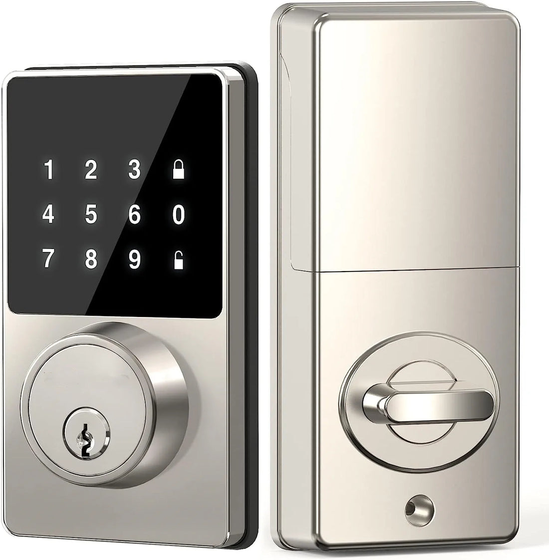 Smart Lock with Password, Keyless Entry Door Lock with Touchscreen Keypads, Easy to Install, App Unlock, 50 User Codes