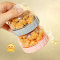 Plastic Sealed Cans Food Storage Jar Spice Teas Beans Candy Preservation Bottle Tool Kitchen Tool Value Container Set Multicolor