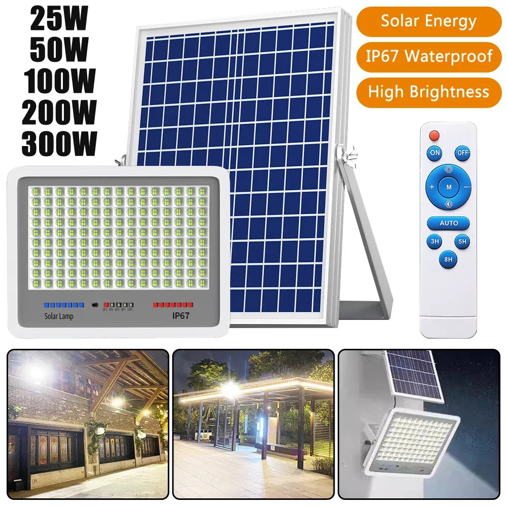 96/140/216/396/600LED High-Power LED Solar Lamp Outdoor Courtyard Induction Street Light Waterproof Floodlight Ultra Brightness
