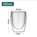 Double Bottom Wall Glass Coffee Cup Whiskey Tea Thermal Heat Resistant Cocktail Vodka Shot Wine Mug Drinkware Tumbler Set