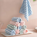 5/10Pcs Absorbent Coral Velvet Towel Kitchen Cleaning Cloths Dish Anti-Grease Wiping Rag Tableware Household Cleaning Towel