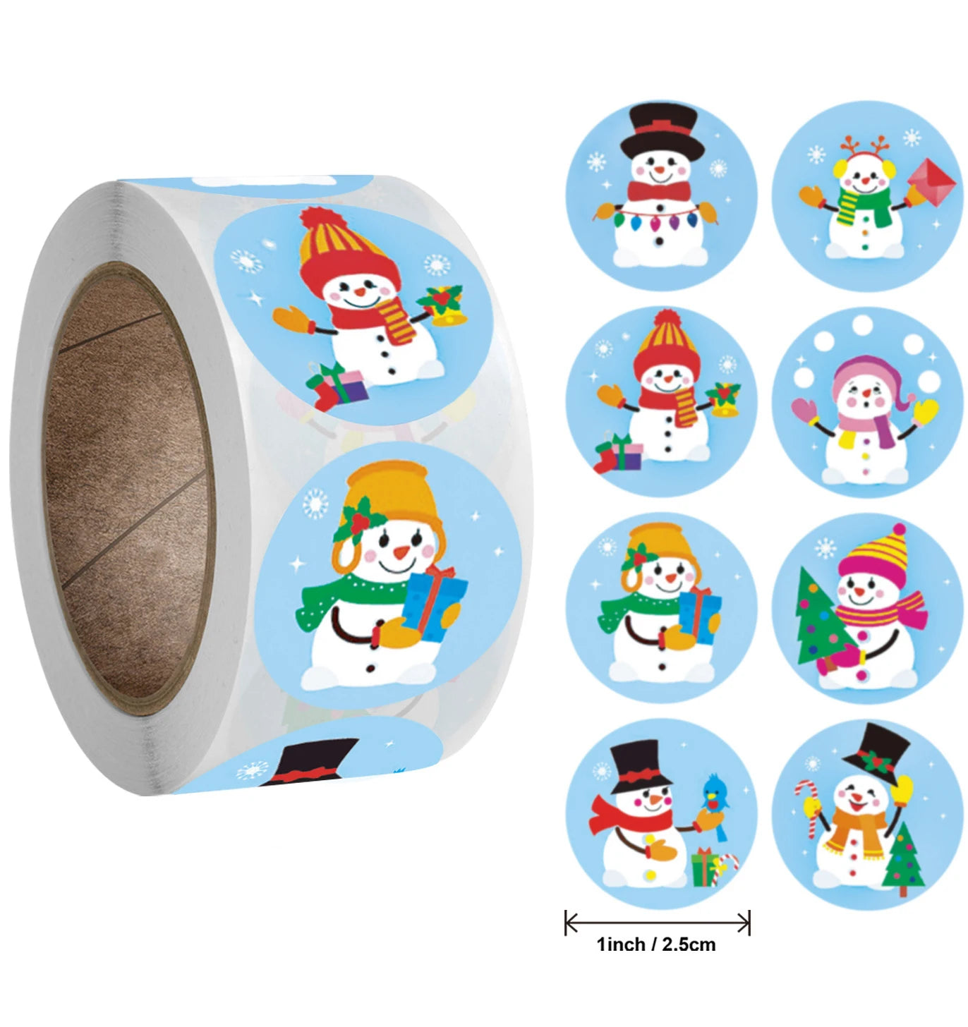 100-500Pcs Cartoon Merry Christmas Sticker Santa Adhesive Decorative Stickers for Xmas Gifts Envelop Seals Cards Packages