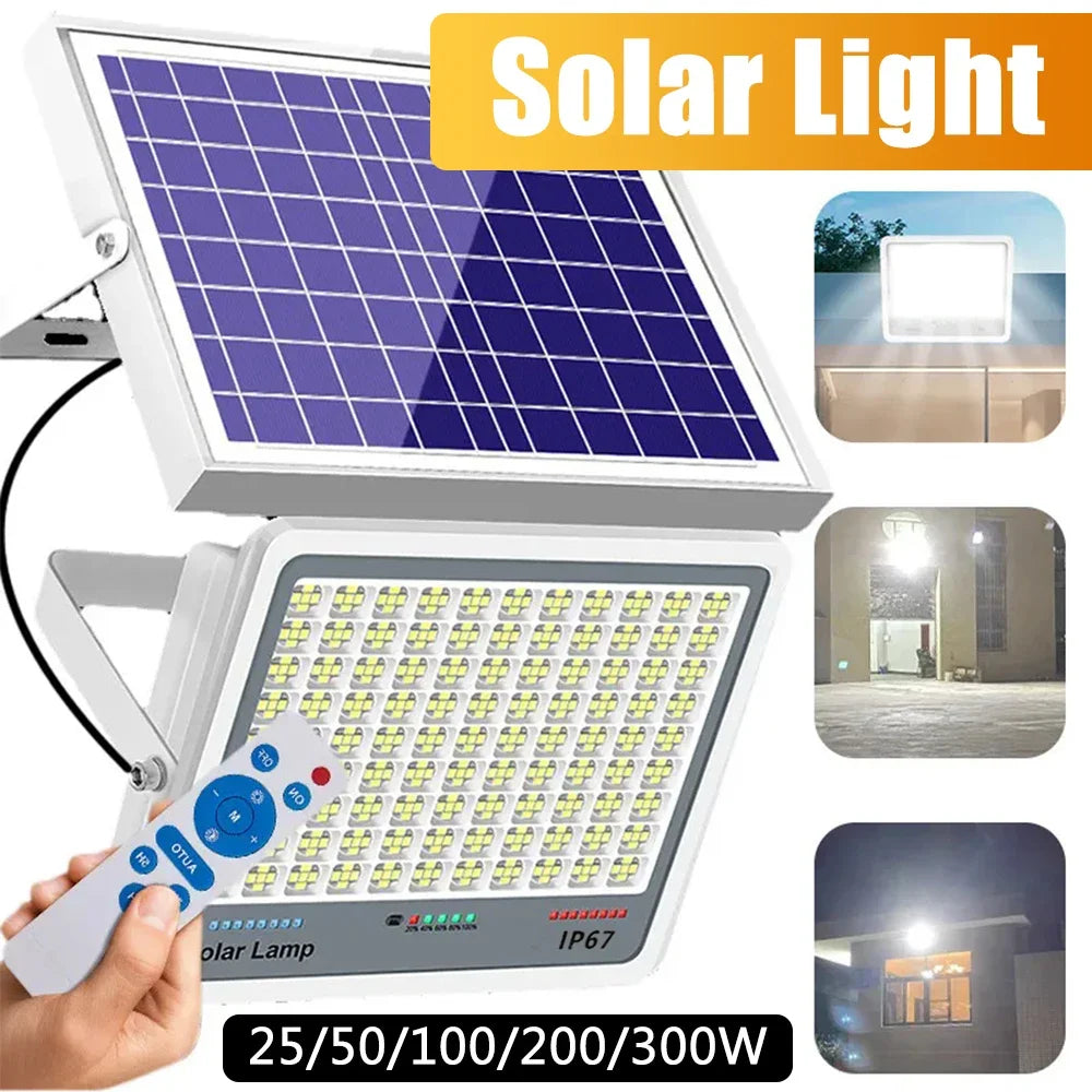 96/140/216/396/600LED High-Power LED Solar Lamp Outdoor Courtyard Induction Street Light Waterproof Floodlight Ultra Brightness