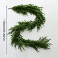 6/9 Ft Christmas Norfolk Pine Dense Garland Artificial Greenery Real Touch Garland for Holiday Mantle Fireplace Table Home Decor