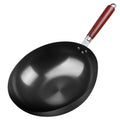 Household Handmade Iron Wok 28Cm/30Cm/32Cm/34Cm Non-Coating Non-Stick Pan Frying Pan Gas and Induction Cooker Kitchen Cookware