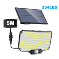 234LED Solar Light Outdoor Waterproof with Motion Sensor 3 Lighting Mode Security Light Solar Flood Light for Garden Garage Yard