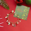 Fashion Christmas Chain Bracelet for Women Sweet Christmas Tree Snowflake Santa Claus Bell Bracelet Xmas Holiday Party Jewelry