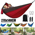 Single Person Portable Outdoor Camping Hammock with Nylon Color Matching Hammock High Strength Parachute Fabric Hanging Bed