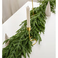 6/9 Ft Christmas Norfolk Pine Dense Garland Artificial Greenery Real Touch Garland for Holiday Mantle Fireplace Table Home Decor